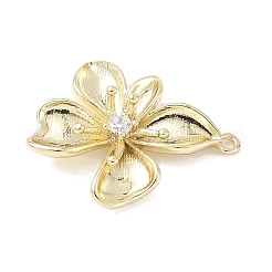 Латунные микропаве прозрачные подвески с фианитом KK-Z106-01G-02