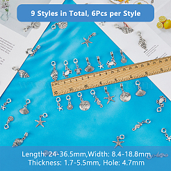 6 комплект европейских подвесок-шармов в тибетском стиле из сплава PALLOY-DC0001-68