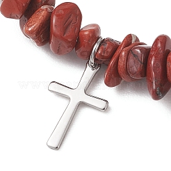 Натуральный драгоценный камень бисера браслеты стрейч браслеты&nbsp;BJEW-JB13250