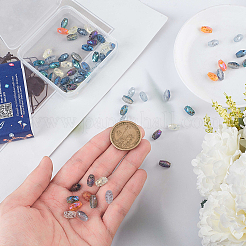 96шт 8 цвета прозрачные гальванические стеклянные бусины EGLA-SC0001-24