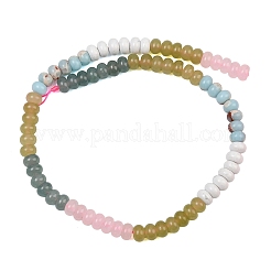 Hilos de cuentas de jade blanco natural&nbsp;G-NH0006-A17-01