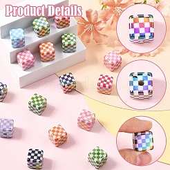 20шт УФ-покрытие непрозрачные акриловые бусины&nbsp;OACR-YW0003-86