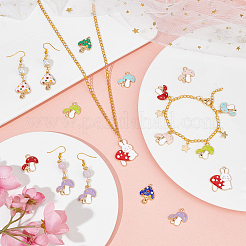 Подвески из сплава эмали 60шт 10 стиля&nbsp;ENAM-CA0001-28