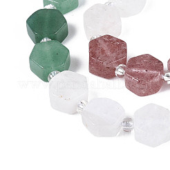 Нити бусин из натурального клубничного кварца G-T144-17B-02