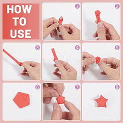 1350 шт. 10 цвета бумаги для оригами «Счастливая звезда» DIY-WH0349-211