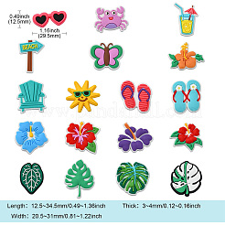 36 Stück PVC-Cabochons in 18 Stilen mit Strandmotiven&nbsp;FIND-CJ0011-23