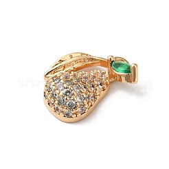 Латунные микропаве прозрачные подвески с фианитом KK-C062-090G