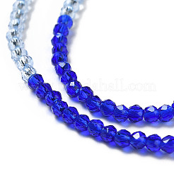 Fili di perle di vetro trasparenti 2 colori&nbsp;GLAA-G093-01K