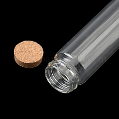 ガラスビーズ貯蔵チューブ  コルク栓付き  透明  15.2x3cm  容量：30ml（1.01fl.oz）&nbsp;LS-AJEW-XCP0003-64