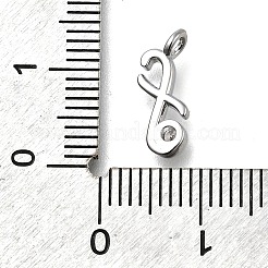 Colgante micropavé cubic zirconia de latón&nbsp;KK-B132-12P-F