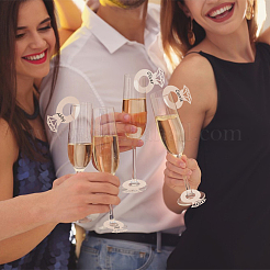 Бумажная карточка для бокала с бриллиантами&nbsp;DIY-WH0569-37A