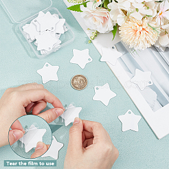 30 Stück blanke doppelseitige Wärmeübertragungs-Aluminiumanhänger&nbsp;DIY-BC0014-63B