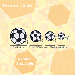 20 шт. 4 стиля компьютеризированная вышивка на ткани приклеиваемые/пришивные нашивки&nbsp;PATC-DC0001-04