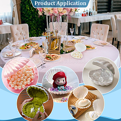 Шкатулки для хранения ювелирных изделий в форме ракушек из перламутрового пластика&nbsp;AJEW-WH0695-138B-02