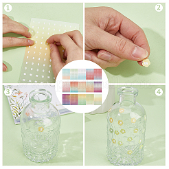 5 комплект 5 стилей градиентных цветных наклеек из ПВХ с буквами и цифрами DIY-GF0008-71