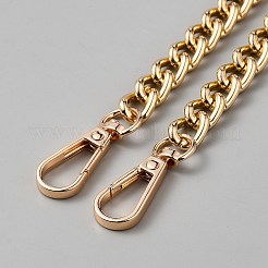 PUレザーバッグチェーンストラップ  合金回転式ナスカン付き  バッグ交換用アクセサリー用  ブラック  600x20x9mm&nbsp;FIND-WH0172-03G-01