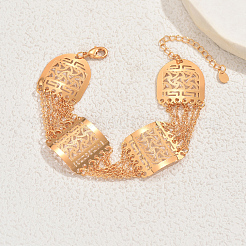 Элегантный прямоугольный браслет в ближневосточном стиле для женщин&nbsp;PO9576