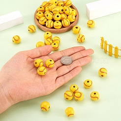 100 шт. крашеные деревянные бусины WOOD-CW0001-06