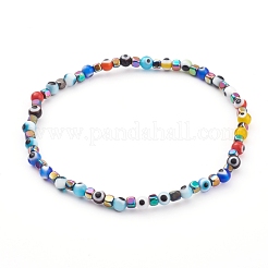 Красочные сглаз лэмпворк стрейч браслеты из бисера наборы&nbsp;BJEW-JB05931