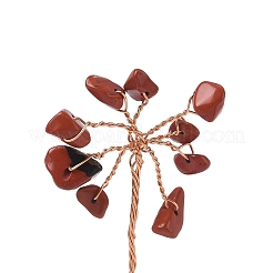 Натуральные красные яшмовые чипсы украшения из дерева жизни&nbsp;DJEW-P022-01A-02