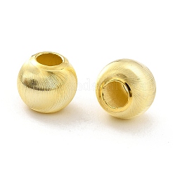925スターリングシルバービーズ  キャッツアイビーズ  ラウンド  波形ビーズ  ゴールドカラー  7mm  穴：3mm  43個/ 10g&nbsp;STER-Z001-010G