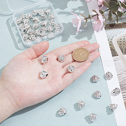 40шт 2 стиля бусины из сплава в тибетском стиле FIND-ME0001-16