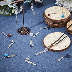 80 шт. 16 стиля подвески с натуральным розовым кварцем&nbsp;FIND-DR0001-38