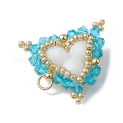 Стеклянные бусины треугольные подвески PALLOY-MZ00452-03