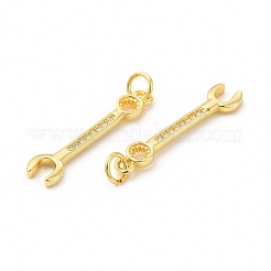 Подвески для инструментов из циркония с покрытием из латуни с микропаве KK-I699-11G