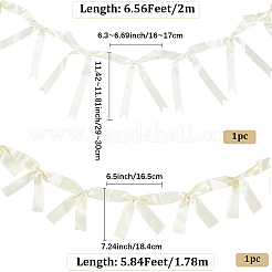 2 стиль баннеры с бантом из ткани&nbsp;AJEW-SP0002-70C