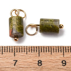 Подвески-колонны из натурального унакита с соединительными кольцами из нержавеющей стали 304&nbsp;G-Q032-01B