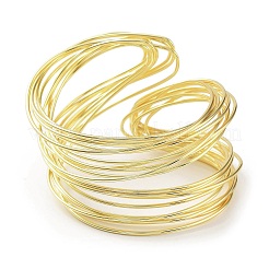 Латунные браслеты-манжеты для женщин с покрытием стойки BJEW-D032-04G