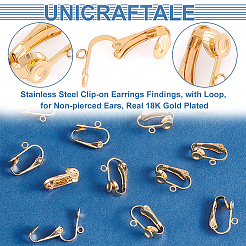 30 шт. фурнитура для сережек-клипс из нержавеющей стали 304 STAS-UN0051-63