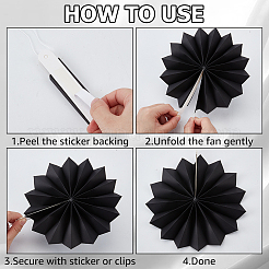 6 stücke papier fans blume für hochzeit geburtstag karneval willkommen party dekorationen&nbsp;AJEW-GF0013-45B