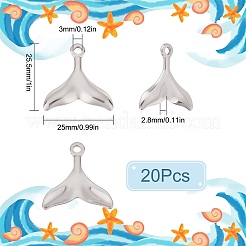 20 Stück Anhänger aus 304 Edelstahl&nbsp;STAS-SC0004-79