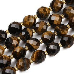 Природных тигровый глаз бисер нитей G-N342-149I-04