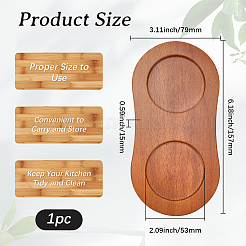 Tapis de tasse sculptés en bois&nbsp;AJEW-WH20048-39F