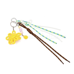 Подвесные украшения ручной работы из плетеных и полиэстеровых шнуров&nbsp;HJEW-JM04421-03