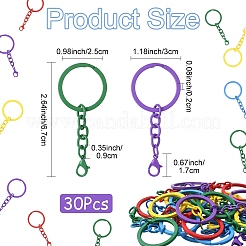 30 шт. 5-цветные железные брелоки с краской для выпечки&nbsp;IFIN-YW0004-07