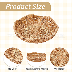 Panier de rangement en rotin&nbsp;AJEW-WH20054-338B