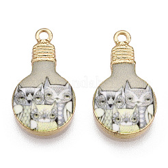 Imprimés alliage pendentifs en émail&nbsp;LS-ENAM-N056-178-06