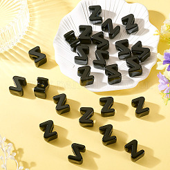 アクリルヨーロピアンビーズ  大穴ビーズ  文字Z  21x17.5x13.5mm  穴：6mm&nbsp;OACR-TAC0013-14Z