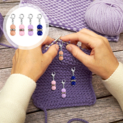 Акриловые подвесные маркеры петель с замком HJEW-PH02084