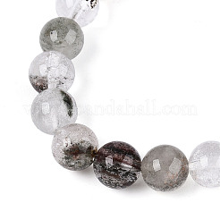 Браслеты из круглых бусин натурального зеленого кварца-лодолита для мужчин и женщин G-N349-10C