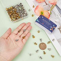 100 шт. 2-цветные конусные бусины из сплава FIND-SC0007-10