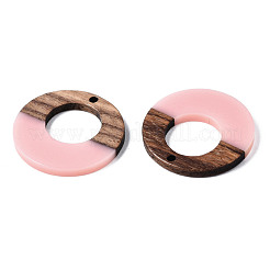 Pendentifs en résine opaque et bois de noyer&nbsp;RESI-S389-036A-C05