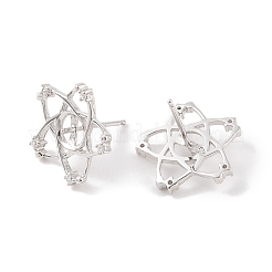 925 серебряная застежка для сережек с микропаве из кубического циркония. STER-B003-23P