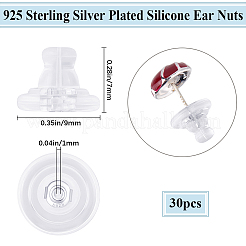 30 шт. Силиконовые гайки для ушей FIND-BBC0002-29S