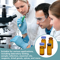 Стеклянный флакон для лиофилизированного порошка с крышкой AJEW-WH0596-021B