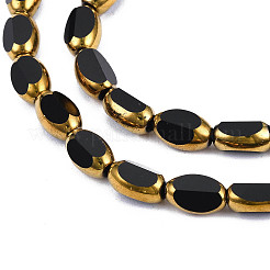 Стеклянные бусины с гальваническим покрытием &nbsp;X-EGLA-N008-015A